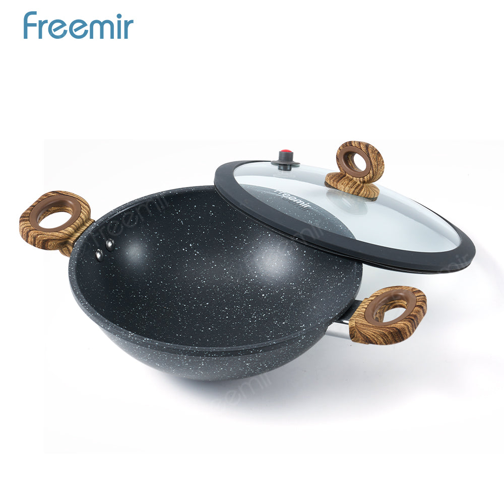 freemir Wajan & Saucepan Nasional Anti Lengket 2in1 dengan Dual Handle - Hitam