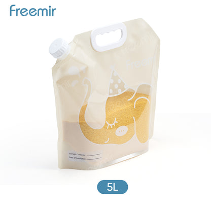 freemir Kantong Penyimpanan Multifungsi 5L Anti Bocor Untuk Air & Makanan Food Grade Beige