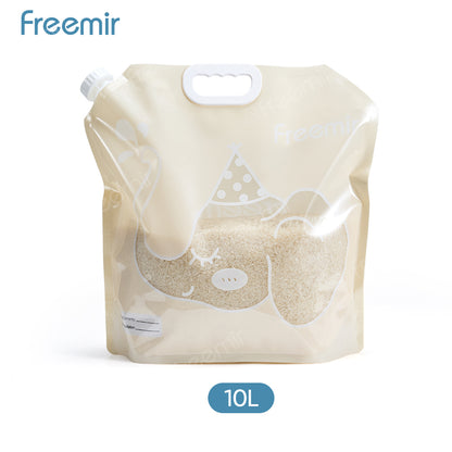 freemir Kantong Penyimpanan Multifungsi 10L Anti Bocor Untuk Air & Makanan Food Grade Beige