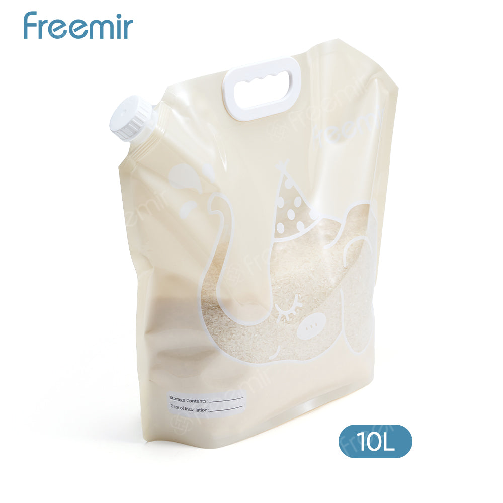 freemir Kantong Penyimpanan Multifungsi 10L Anti Bocor Untuk Air & Makanan Food Grade Beige