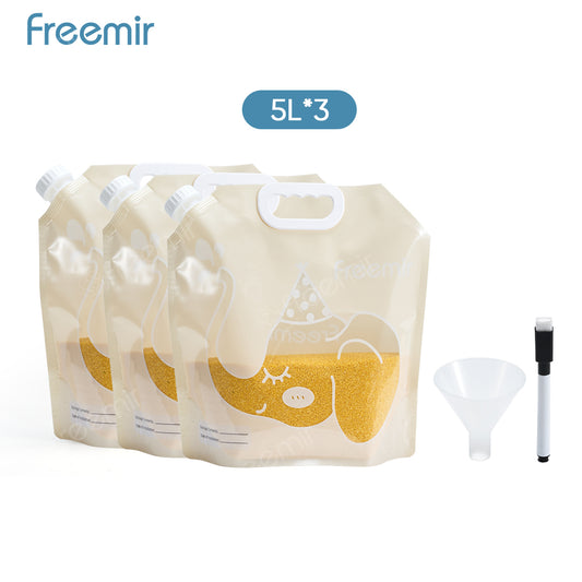 freemir Storage Bag Serbaguna 5L isi 3 - Hemat Tempat & Anti Bocor (Bonus Marker & Corong)