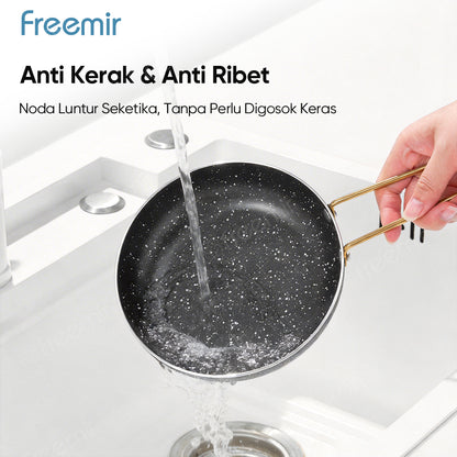 freemir Set 2 Panci Sup Frypan 16cm Anti Lengket - Hitam