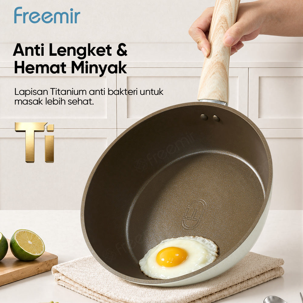 freemir Wajan Anti Lengket 24cm Titanium Blue Diamond - Putih