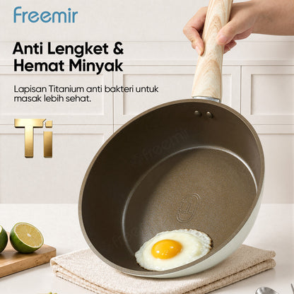 freemir Wajan Anti Lengket 24cm Titanium Blue Diamond - Putih